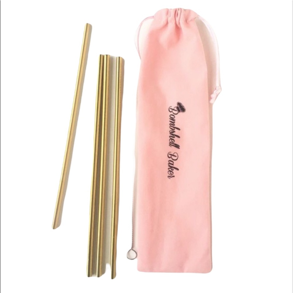 Bombshell Baker Stainless Steel Reusable Straws